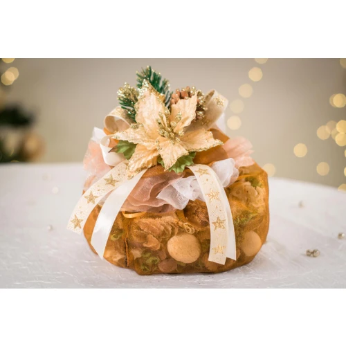 Idea Regalo Natale - Sacchetto con pot-pourri profumato e decorazioni natalizie - Marrone