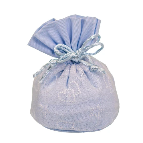 Sacchetto confettata portaconfetti Cuore Celeste in offerta stock