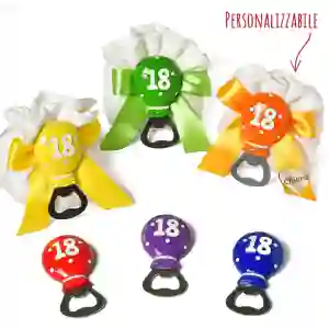 Bomboniere Linea Diciotto 2026 Apribottiglie con magnete colorati con palloncini 18° Compleanno