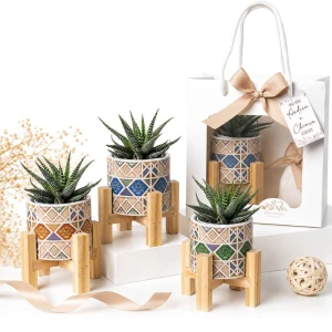 ⚡OFFERTISSIMA Bomboniere 2027 Linea Giglius Vaso Portapiantina con stand Standard con fantasia maioliche