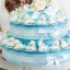 Torta Bomboniere da 35 Fette con Unicorno celeste