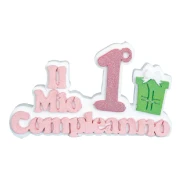 Decorazione per 1 compleanno Bimba con biberon