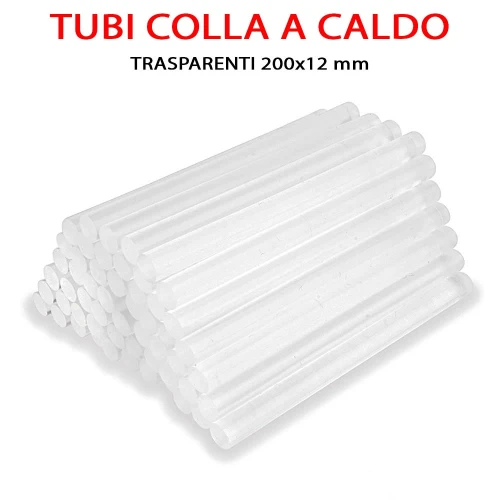 stick tubetti tubi per colla a caldo trasparenti da misura 12 