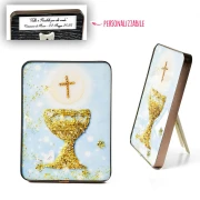 Bomboniere Prima Comunione 2027 Quadro calice con effetto pietra luminosa in rilievo personalizzabile