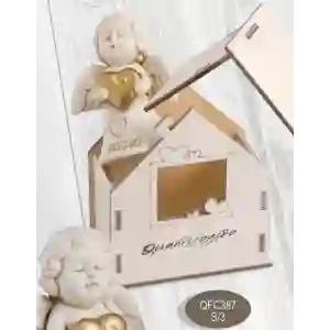 ULTIMI 34 PEZZI bomboniere SOLIDALI quadrifoglio angeli 7 cm PREZZO PER TUTTI