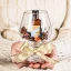 Bomboniere Compleanno Bicchiere con Bottiglia Liquore Mignon Personalizzabile con Confezione