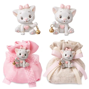 Bomboniere Battesimo e Nascita Bimba 2027 Gattina Magnete Linea Micia Rosa in resina