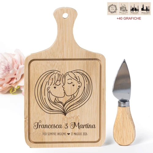 Bomboniere Matrimonio tema Unione Civile Donne Utili Personalizzate Tagliere