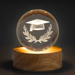 Bomboniere 2026 Laurea Sfere LED Quadrifoglio personalizzabile