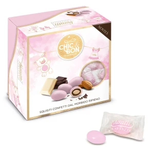 Confetti Rosa Ripieni - Confezionati singolarmente a vassoio - Buratti