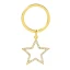 Ultimi 18 pezzi Portachiavi Stella Strass Oro
