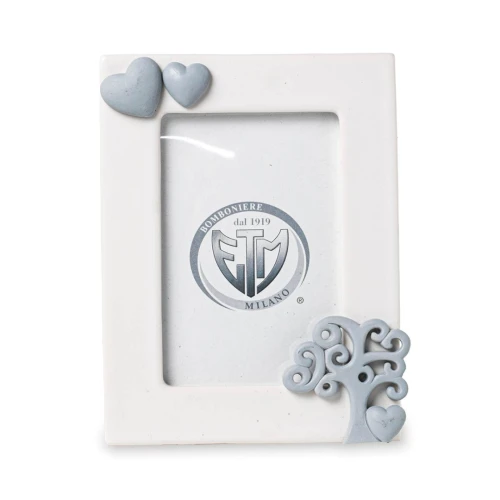 Ultimi 3 pezzi Bomboniera Portafoto Grande in Porcellana Bianca con Albero della Vita Avion