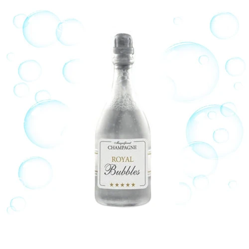 bolle di sapone bottiglia di champagne