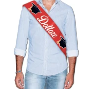 Fascia scritta "Dottore"168 x 10 cm per festa di Laurea