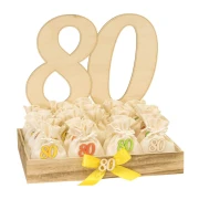 Bomboniere 80 Anni compleanno Cesto con 20 sacchetti