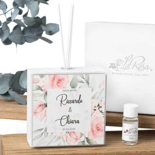 Bomboniere 2026 Tema Rose Profumatore a LED Personalizzabile