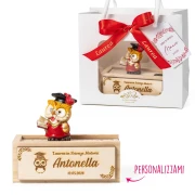 Bomboniera Laurea Gufetto Laureato Scatolina con Righello in Legno Personalizzabile OFFERTISSIMA