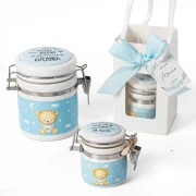 ⚡ OFFERTISSIMA Bomboniere Battesimo e Nascita 2027 Linea Baby Box Barattolino Orsetto Celeste con frase