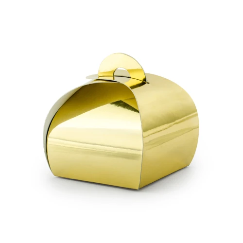 10 scatoline porta confetti Cup-cake ORO