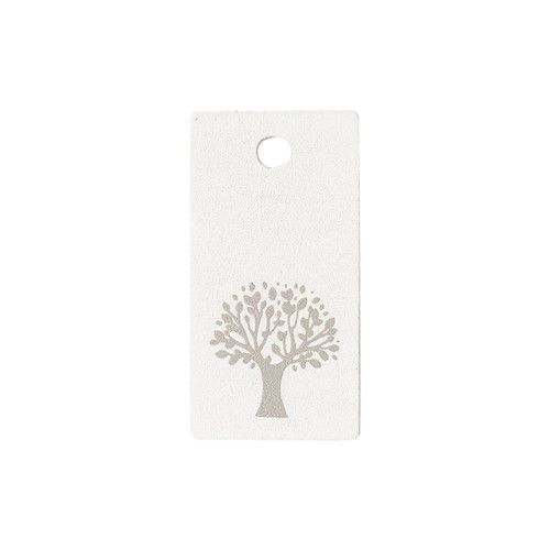 ULTIMI 48 Targhetta bianca con albero della vita 4,4x2,2 cm PREZZO PER TUTTI