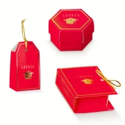 Scatoline portaconfetti  Laurea Lino Rosso