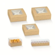 Vaschette scatoline portaconfetti e porta Macarons trasparente