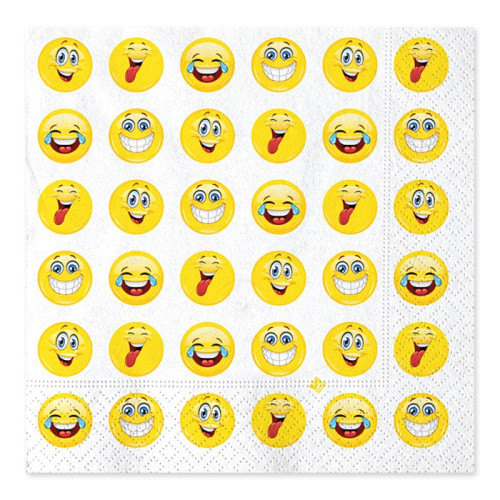 20 Tovaglioli cm.33 x 33 tema emoticons