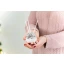 Idea Regalo Natale - profumatore in ceramica bianca e fiore argento