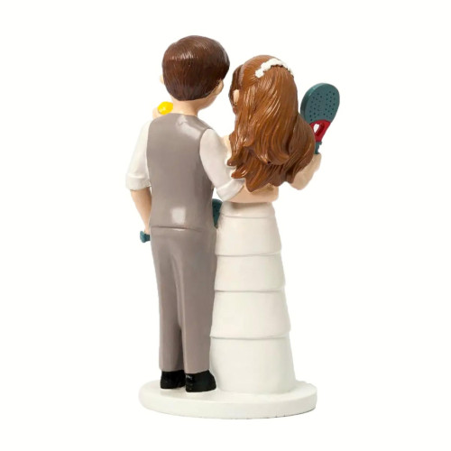 Cake Topper Matrimonio sposi giocatori di Paddle