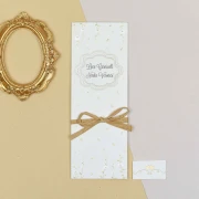 Partecipazioni Matrimonio Elegante - Foglie D'Oro