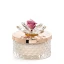 Bomboniera Candela Diamond con Rosa e Fiore in Cristallo Swarovski - Alta Qualità