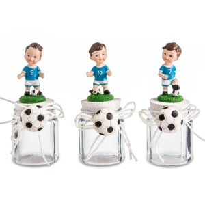 Bomboniere Comunione Maschio Barattolino Porta Confetti Calcio Calciatore