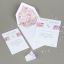 Partecipazione Matrimonio Originale con fiorellini ed iniziali- Flowers