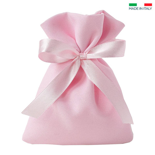 Sacchetto rosa in cotone Made in Italy alta qualità