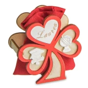 Bomboniere Laurea Sacchetto Portaconfetti Trifoglio Shabby Chic