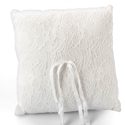 Cuscino Portafedi elegante in pizzo per Matrimonio