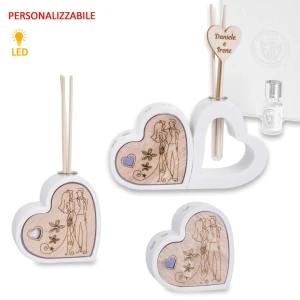 Bomboniere Matrimonio 2027 Linea cuori con sposi