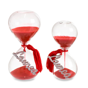 Bomboniere Laurea Clessidra Rossa con scritta Laurea
