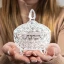 Contenitori confettata scatola porta-confetti con coperchio in vetro con decorati