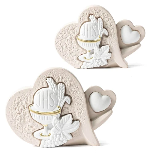 Bomboniere Comunione Linea Petrus 2026 Icona calice a forma di doppio cuore
