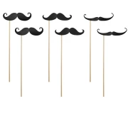 confezione 6 baffi per fotografie