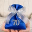 Sacchetto 70 Settantesimo Compleanno con Numero 70 Glitter