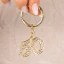 Bomboniere Nozze d\'Oro o Compleanno Portachiavi 50 oro con strass in metallo