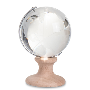 Bomboniere Mappamondi in Legno e cristallo personalizzabile grande