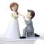 Cake Topper Matrimonio sposo baciamano