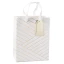 Shopper bianche per bomboniere o wedding bag con decori a strisce laminati in oro