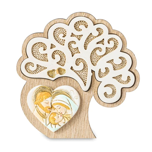 Bomboniera Icona Albero della Vita con Cuore Sacra Famiglia