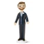 Cake topper nozze gay uomo uomo unioni civili