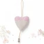 Decorazione cuore in juta rosa Prezzo Stock