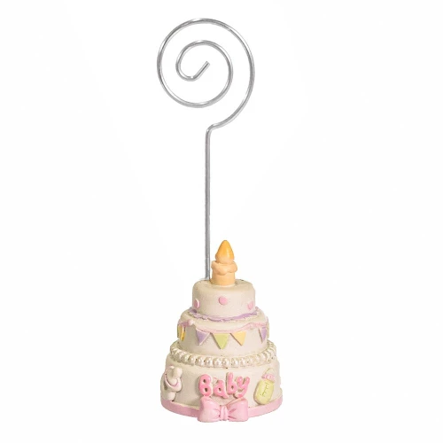 Bomboniere Battesimo Nascita Bimba torta con clip